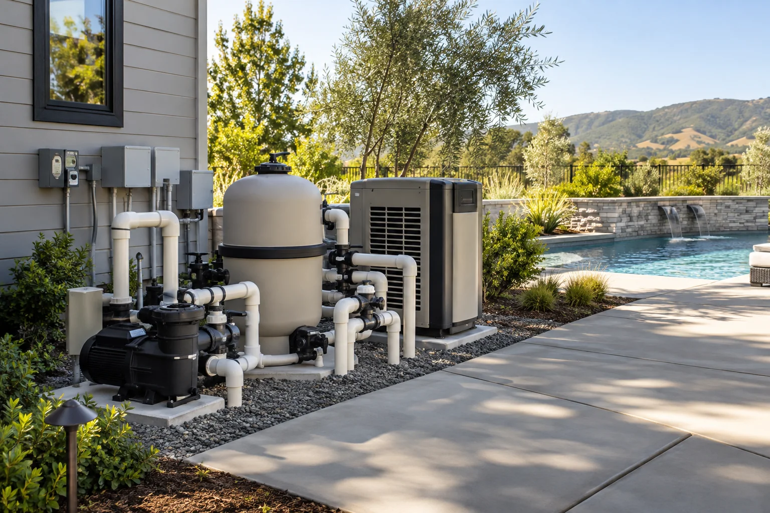 Pool pump, filter and heater equipment repair and upgrades in Roseville CA